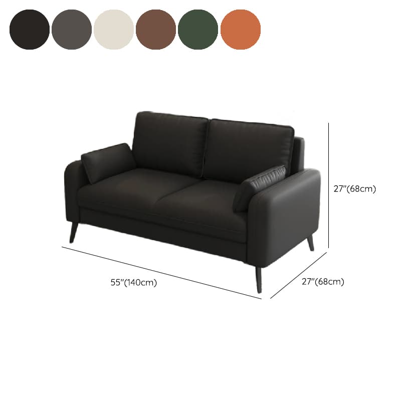 Trendy Solid Color Water Resistant Loveseat in Grey/Olive Green/Amber Color with Arm for 2 People - image 18