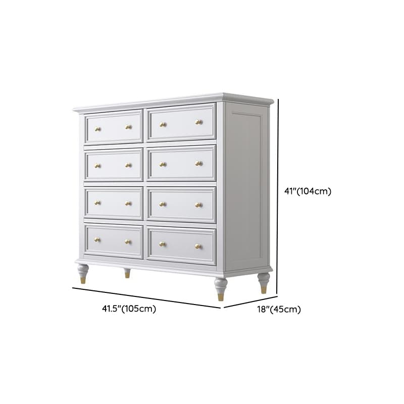 White Simplistic Solid+Composite Wood Double Dresser/Lingerie Chest with 9/8/4 Drawers Horizontal/Vertical - image 14