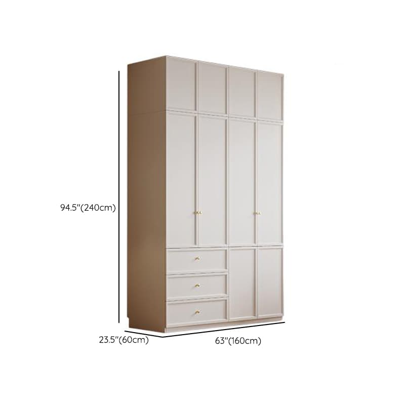 Casual Wooden Independent Armoire Cabinet with 3-Drawer, Interior Shelves, and Hanging Rod - image 19