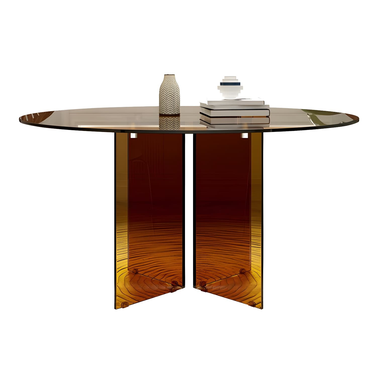 Round Glass Dining Table Modern Style Dining Table for Home Use - image 5