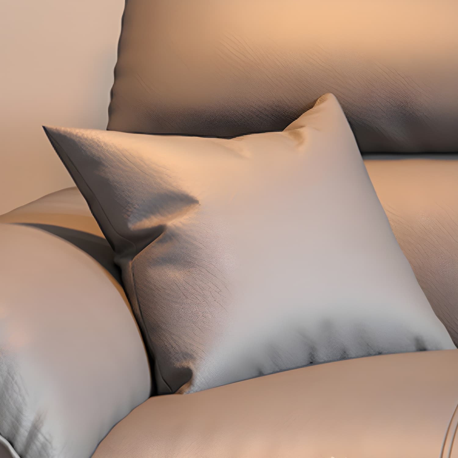 Modern Gray Tech Cloth Sectional with Flared Arms and Cushion Back - image 7