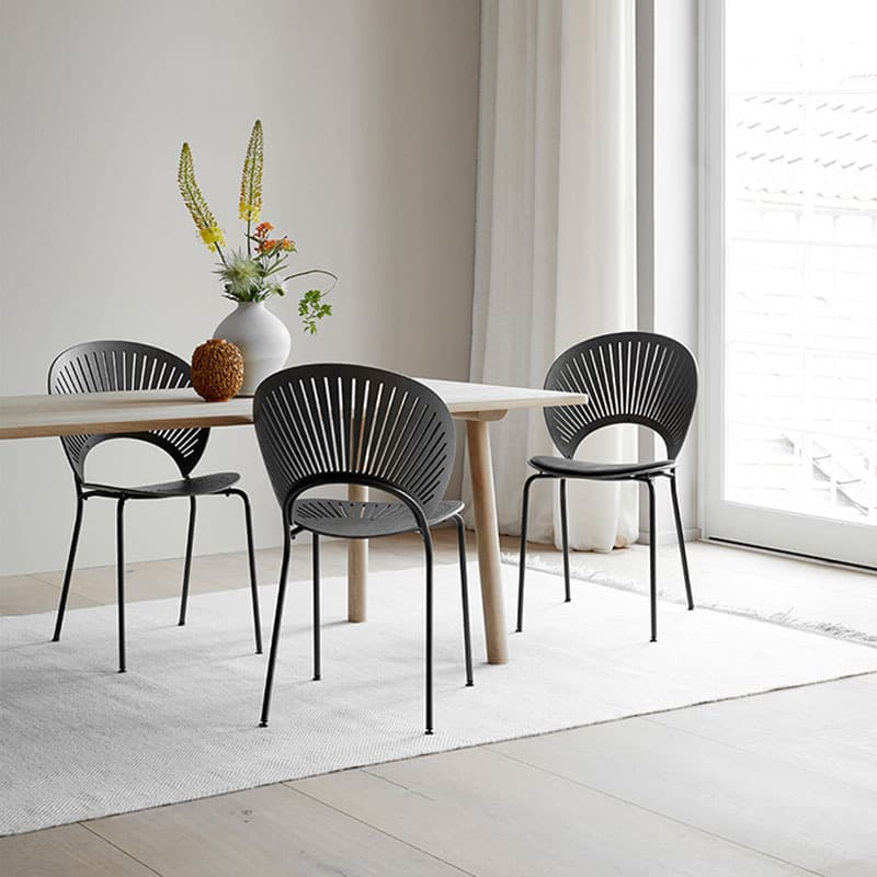 Dining Room Sturdy Side Chair with Outlined Frame and Foot Pads - image 6