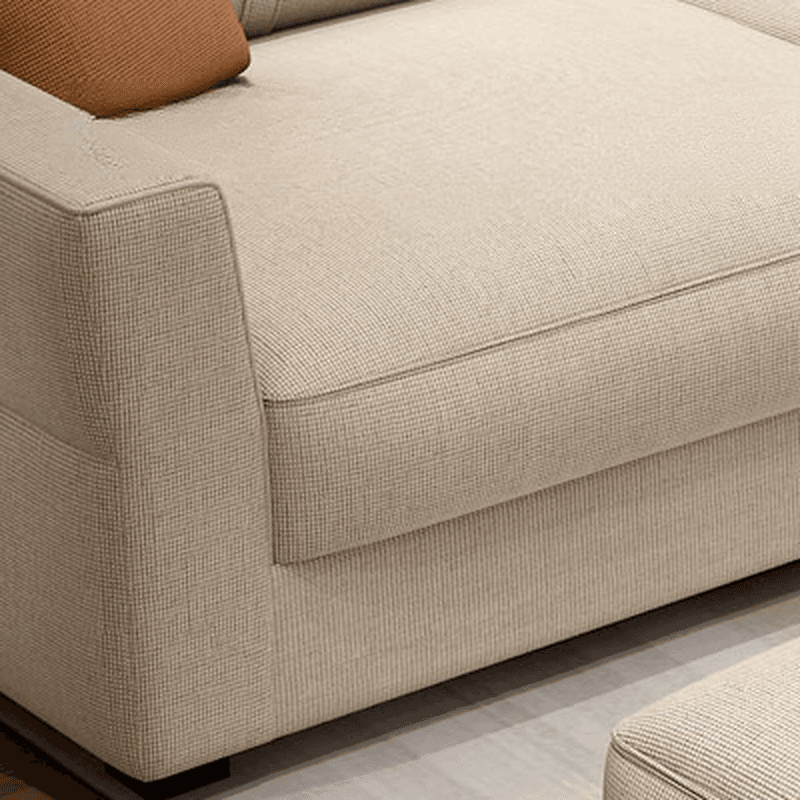 Standard Sofa/Single Sofa with Loose Back, Flannel Upholstery in Light Gray, Arm Included, 4/3 Pillows - image 6