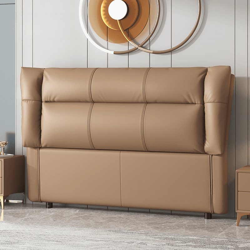 Simplistic Style Panel Headboard in Lumber with No Distressing, Rectangular Shape for King/Queen/Full XL Bed, Cotton Upholstery Fill, Standard Height - image 8