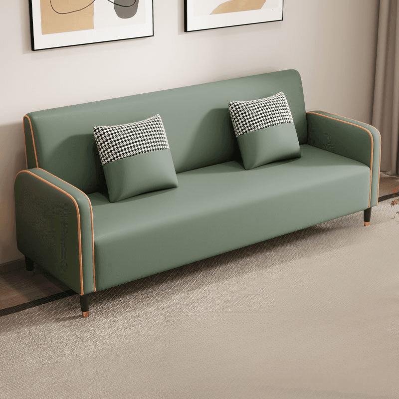 Contemporary Solid Color Tear Resistant Standard Sofa in Light Gray/Olive Green/Ivory, Seats 3 with 2 Pillows - image 11