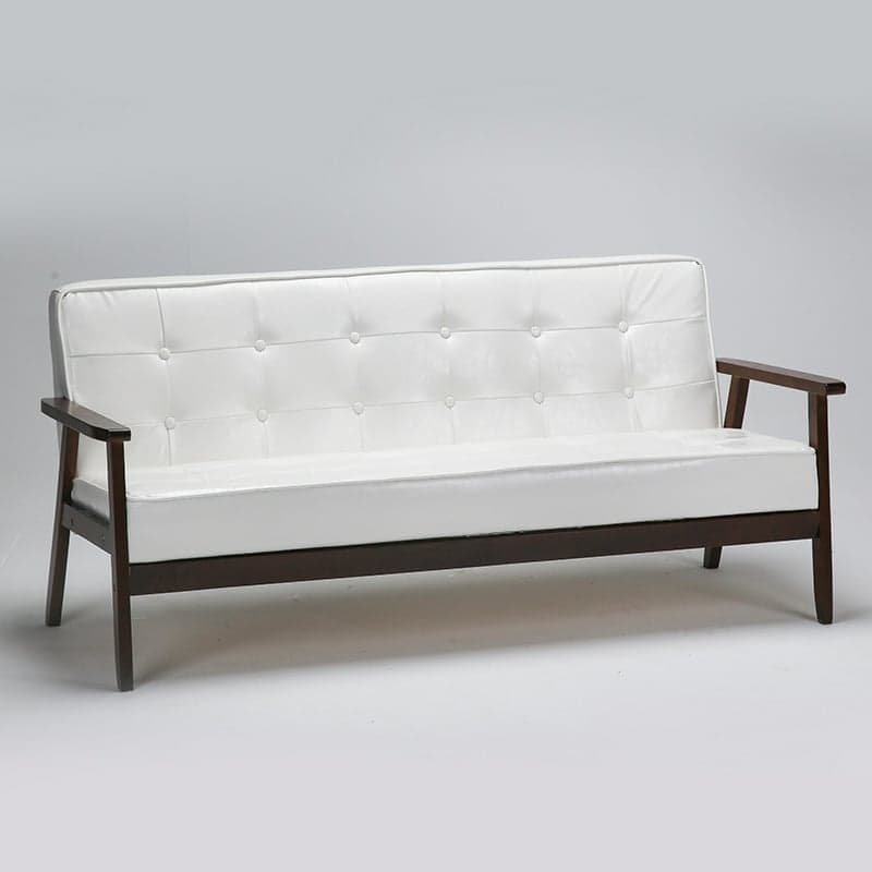Modern Wood Frame Tufted Back Sofa with Cotton Seat Sleek and Stylish Seating - image 8