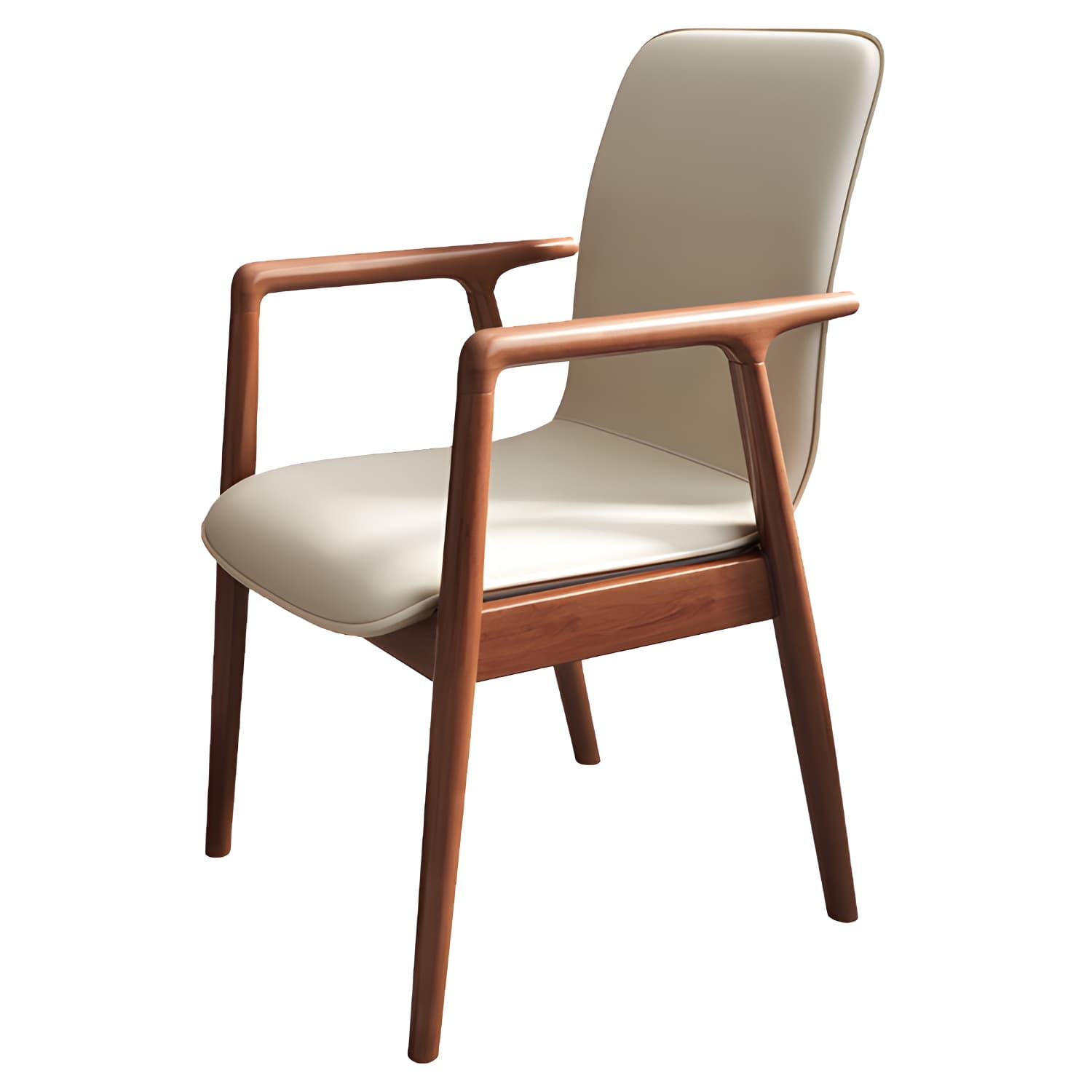 Modern Style Chair Dining Arm Chairs with Wooden Legs for Kitchen - image 13