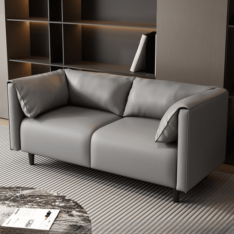 Drawing Room Loveseat with Light Gray/Olive Green/Amber Color Upholstery and Armrest - image 6