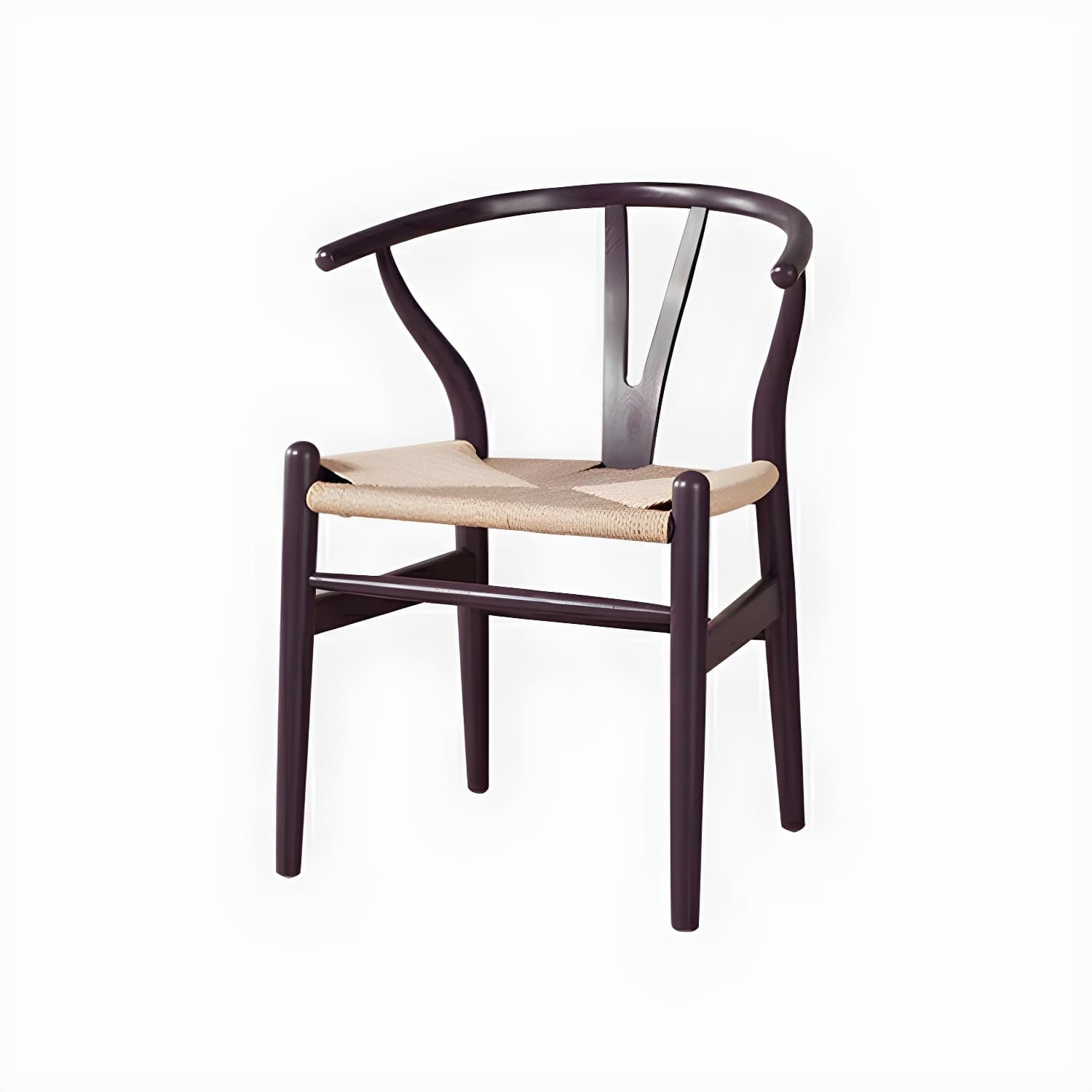 Scandinavian Wood Side Chair with Wishbone Back and Upholstered Seat for Kitchen & Dining - image 10