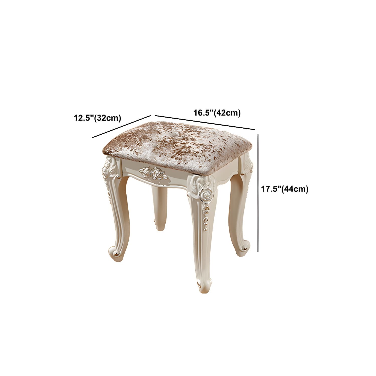 Victorian 33.4"/41.3" Wide Wood 4 Drawers Mirrored Makeup Vanity - image 21
