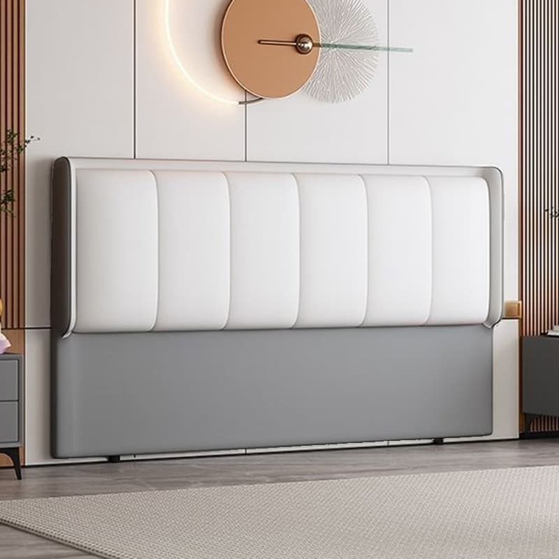 Simplistic Wingback Headboard in Lumber with No Distressing, Rectangular Shape for King/Queen/Full Bed, Featuring Sponge Upholstery Fill and Standard Height