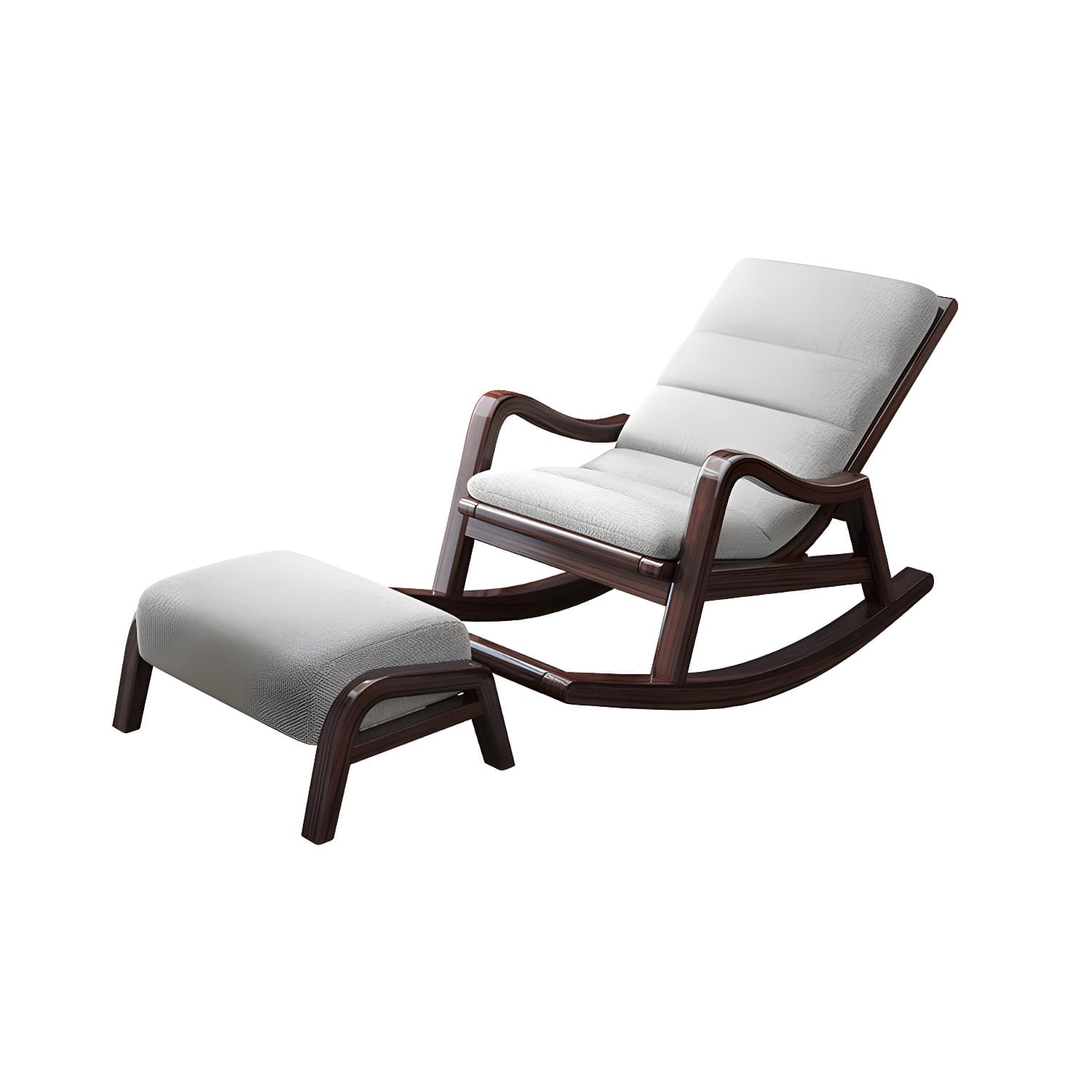 Reclining Solid Wood Living Room with Dark Legs Traditional Rocking Chair - image 5