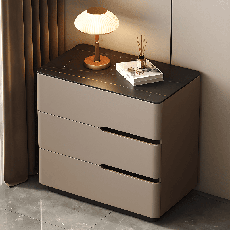 Organic Modern Nightstand With Drawer Organization Featuring Stone Countertop - image 12