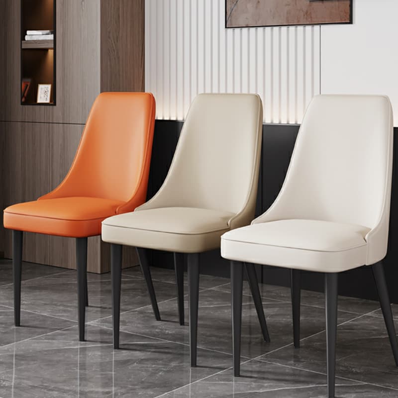 Faux Leather Upholstered Side Chair with Metal Legs for Kitchen & Dining - image 18
