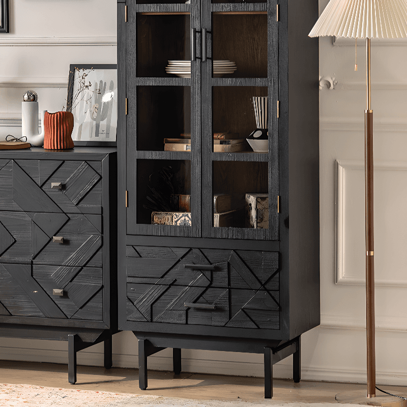 Modern Simple Style Rectangle Standalone Accent Chest with Lumber Drawer in Ink - image 4