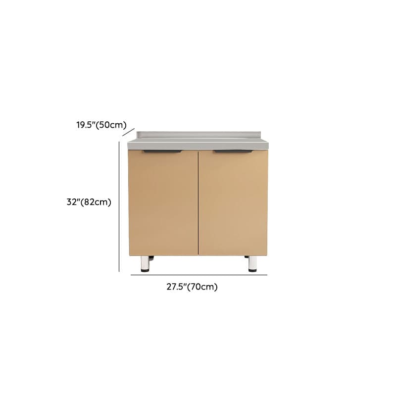 Cocoa Wide Microwave Storage Cabinet with Alloy Countertop - image 15