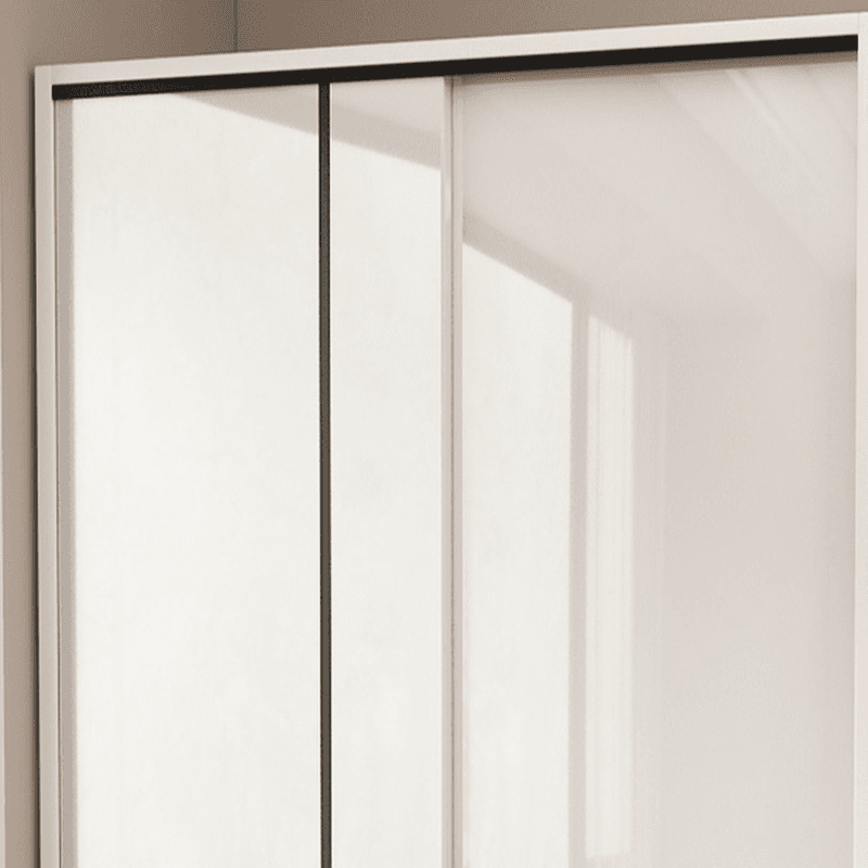 Chalk Modern Timber Self-supporting Wardrobe with Soft Close Door and Clothing Rod, Slipping Mechanism - image 3