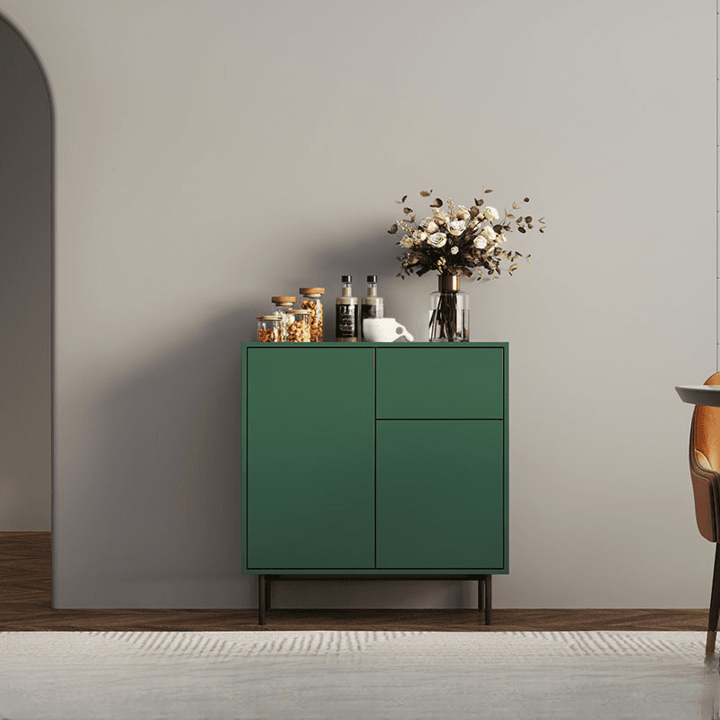 Ground Design Narrow Server with 2 or 1 Drawer, Drawers Storage, Alterable Shelf, and 3 or 2 Doors Tabletop - image 3