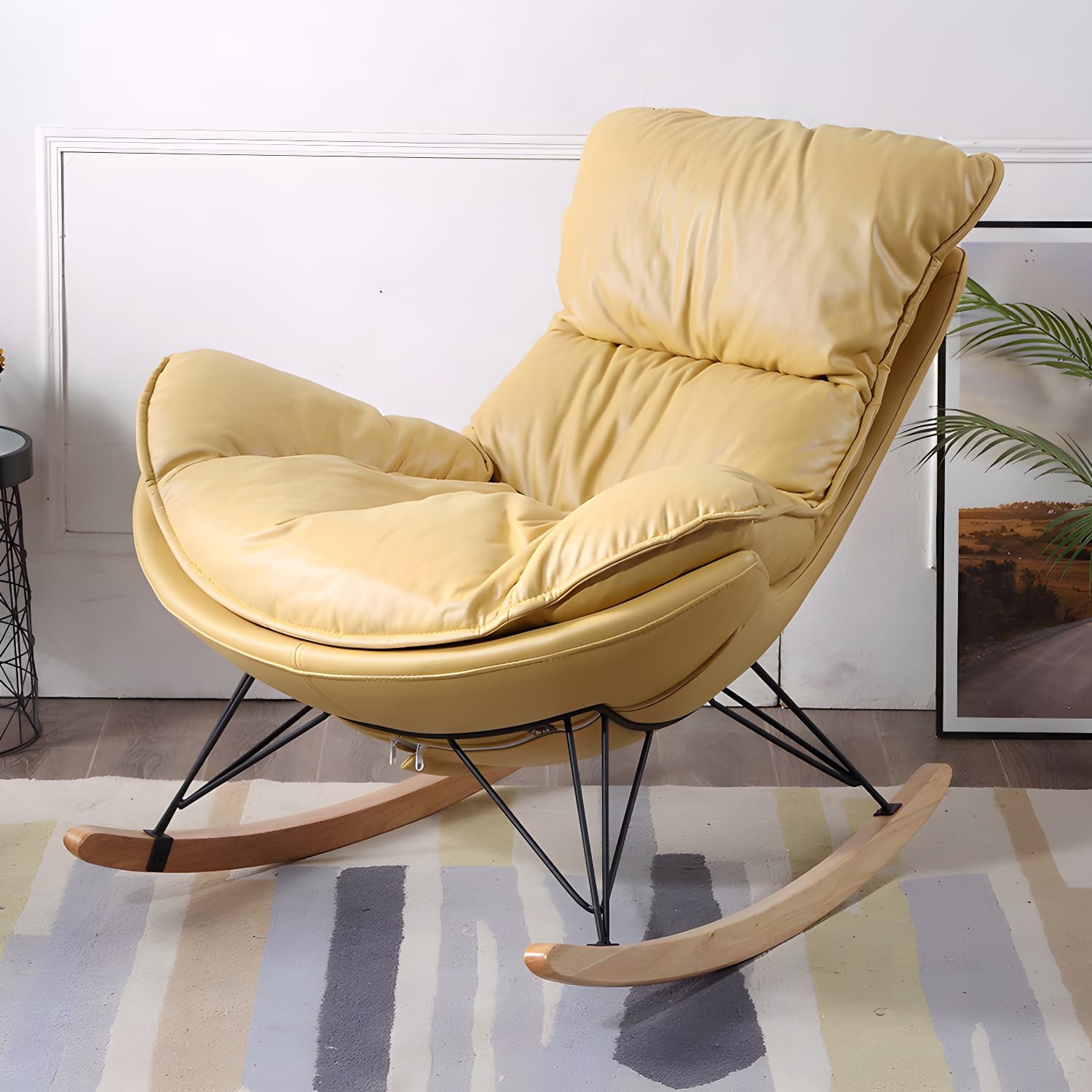 Modern Style Single Rocking Chair Indoor Lazy Sofa Rocking Chair for Living - image 15