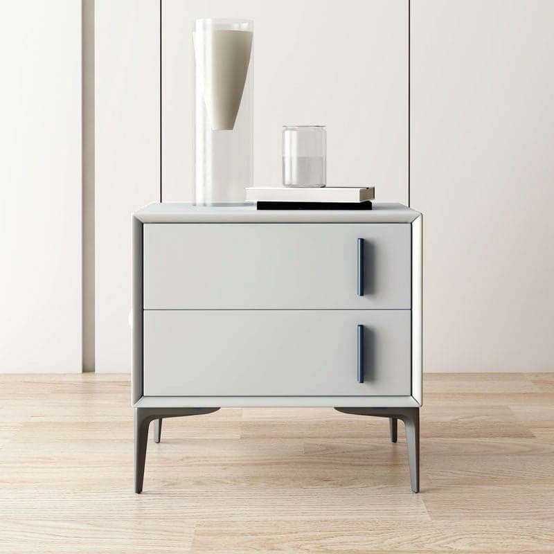 Trendy Multi Color Pu Drawer Storage Nightstand with 2 Drawers & Leg