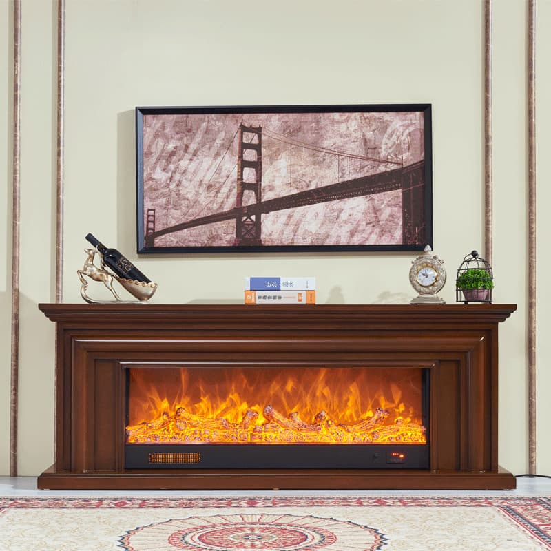 Sitting Room Use Rectangular TV Stand with Light, TV Stand Fireplace - image 4