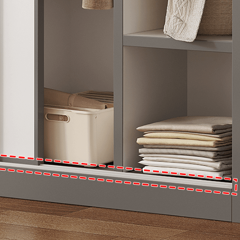 Minimalist Manufactured Wood Cabinet Armoire with Soft Close Door, Interior Shelves, and Clothing Rod - image 9