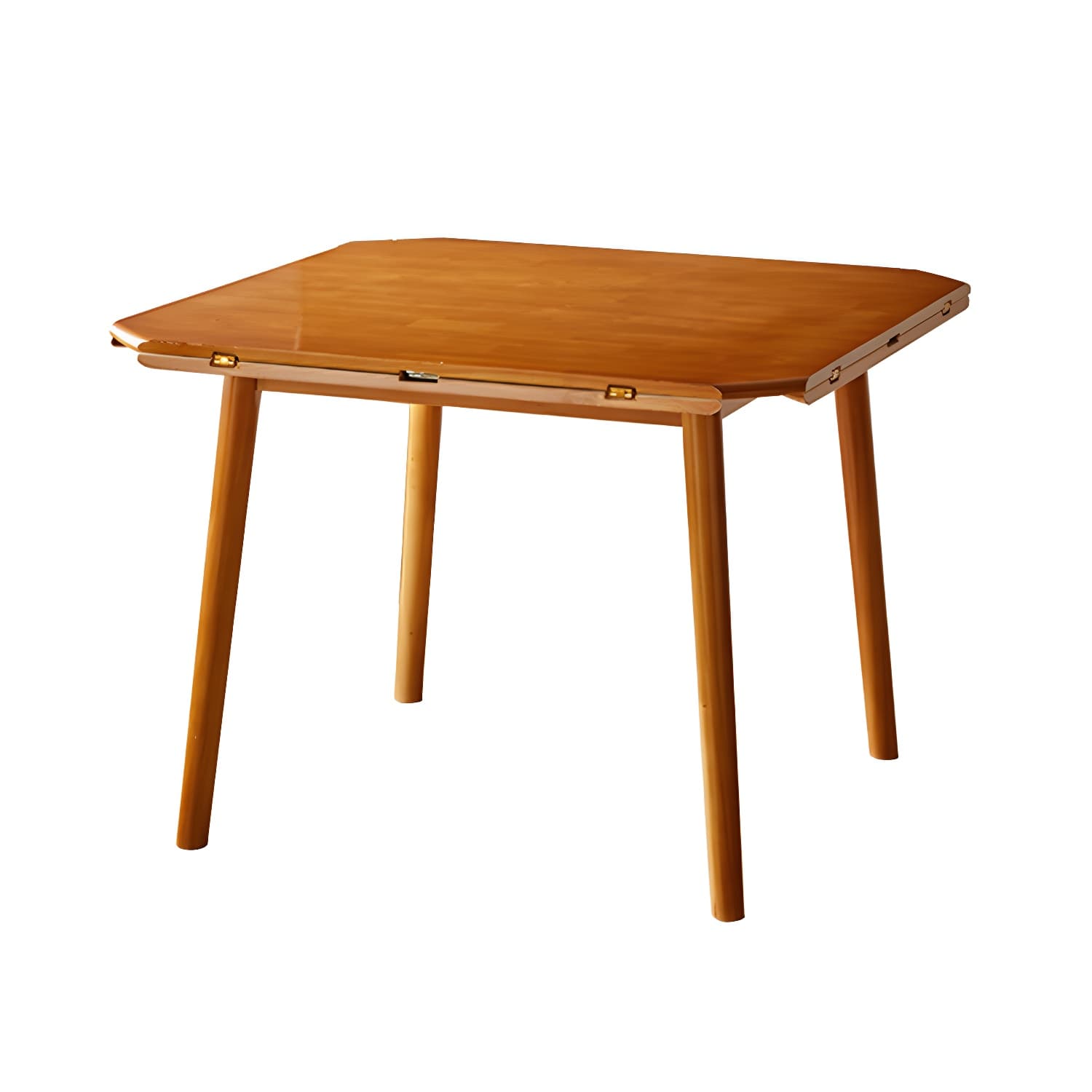 Round Wood Scandinavian Design Dining Table with Self-Storing Leaf and Extension Feature - image 12