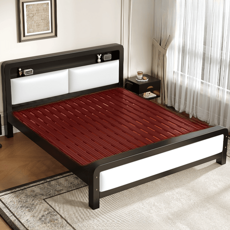 Minimalist Solid Color Storage Bed with Iron Frame and Leg for Living Room - image 10