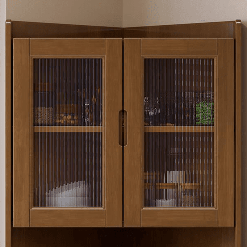 Independent Rubberwood Utility Storage Cabinet with Shelves, Living Room - image 12