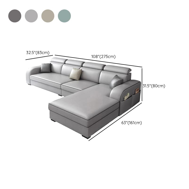 Square Arm Sectional Sofas with Adjustable Pillows and Storage - image 20