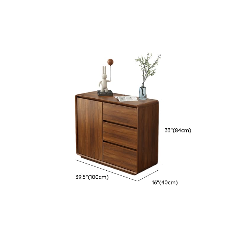 Ground Sideboard with 3 Drawers, Cupboard, Standard/Narrow Size, Timber Countertop, Adjustable Shelving, and 2 Doors/1 Door - image 12