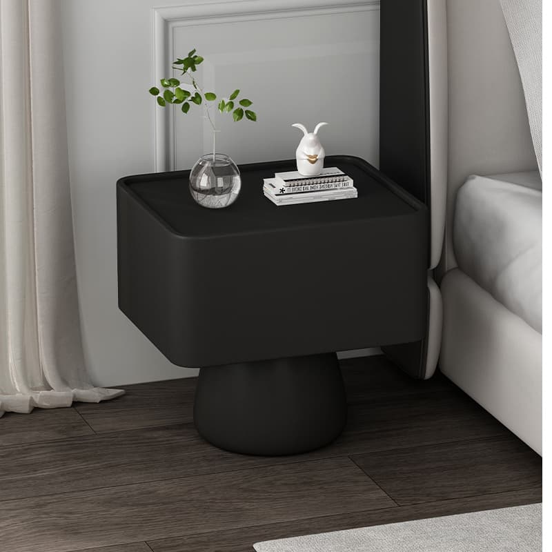 Trendy Drawer Storage Bedside Table with 1 Drawer and Pine Wood Countertop