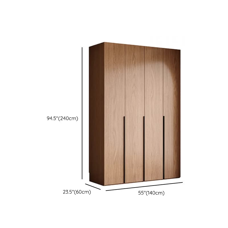 Cocoa Art Deco Self-supporting Cabinet Armoire with Soft Close Drawer, Interior Shelves, and Hanging Rod - image 16