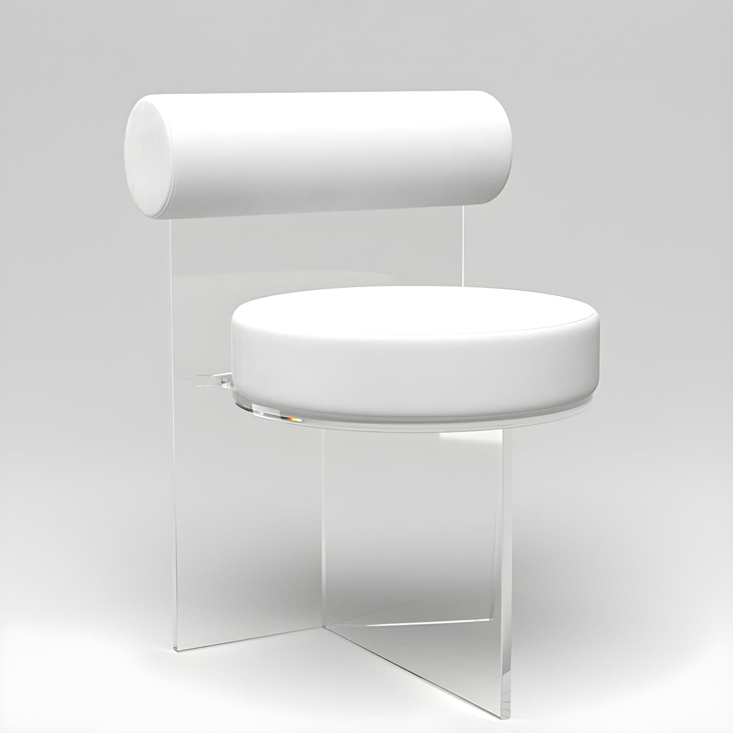Modern Clear Leg Side Chair with Solid Back and Low Back Heights for Kitchen & Dining - image 8