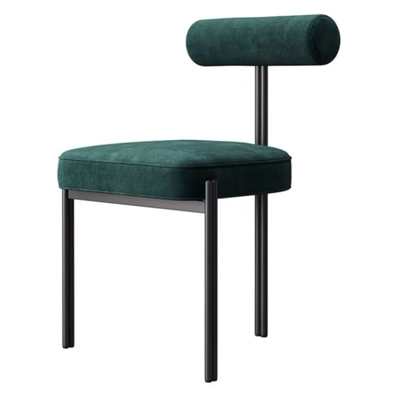 Stackable Upholstered Low-Back Side Chair with Metal Legs and Polyurethane Upholstery - image 21