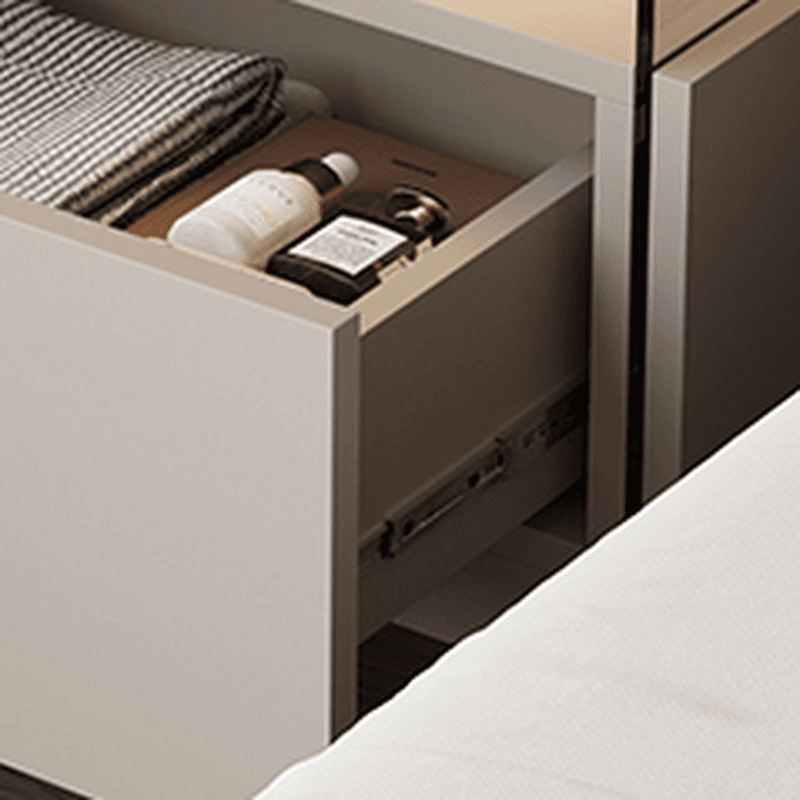Organic Modern Nightstand With Drawer Organization with 1 Drawer and Real Wood Countertop - image 9