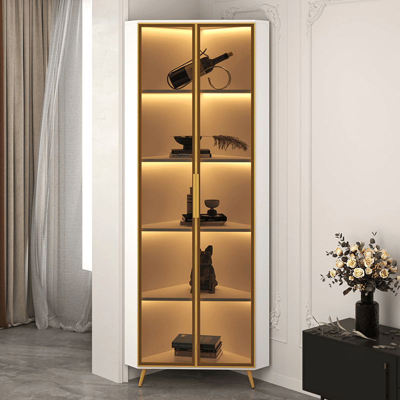 Art Deco Unattached Utility Storage Cabinet with Hydrophobic, Lighting, and Dove Grey Top - image 4