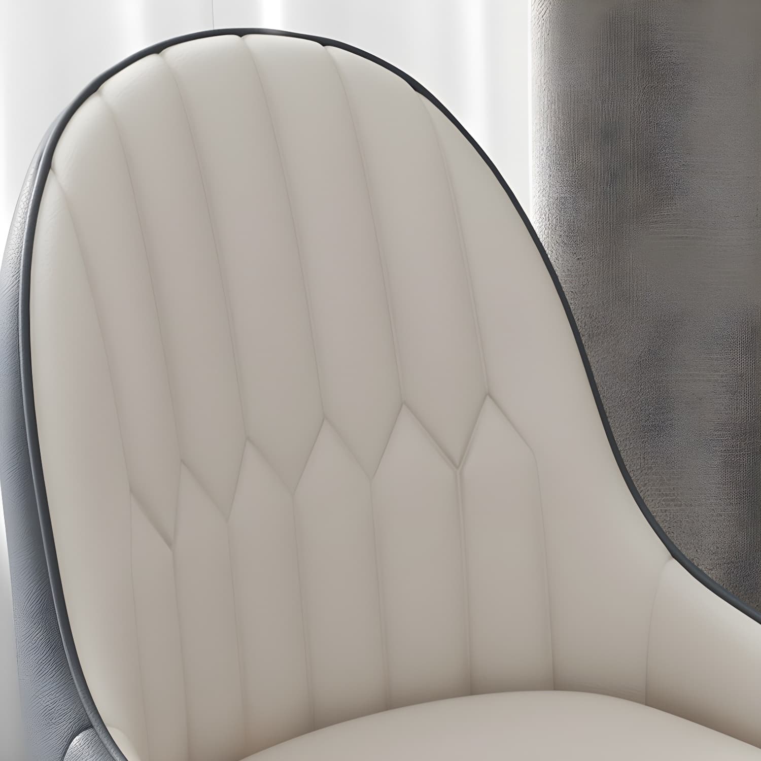 Faux Leather Dining Chairs Modern Parsons Arm Chair with Wood Legs - image 20