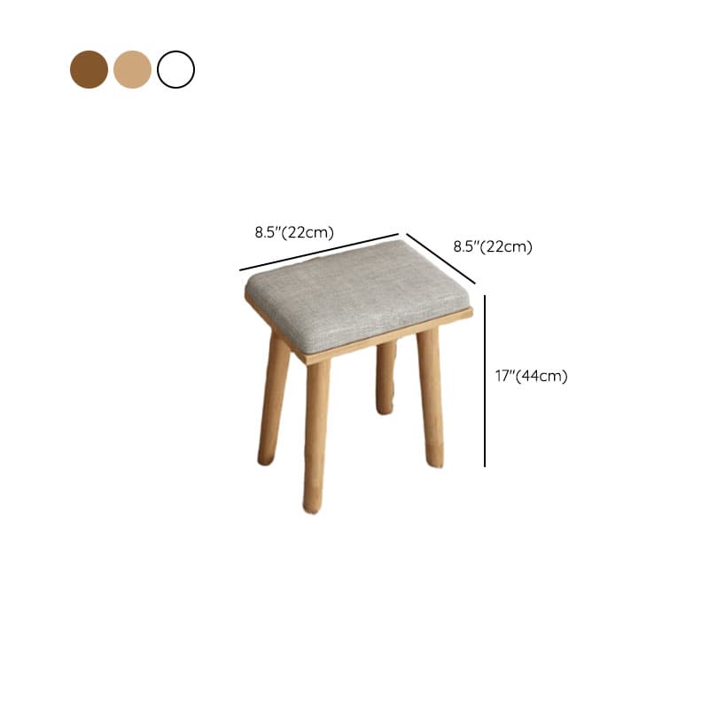 Modish Small/Standard Vanity Set with White/Auburn/Natural Color Chair, 1 Drawer/2 Drawers, Rubberwood Frame, and Standing Mirror - image 15