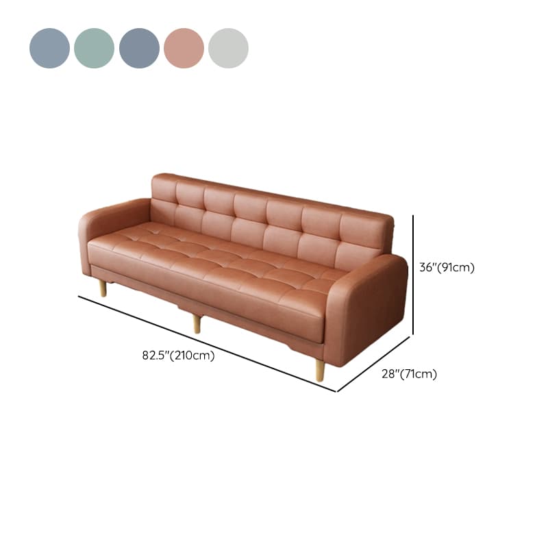 Square Arm Foldable Convertible Sofa with Biscuit Back for Living Spaces - image 17