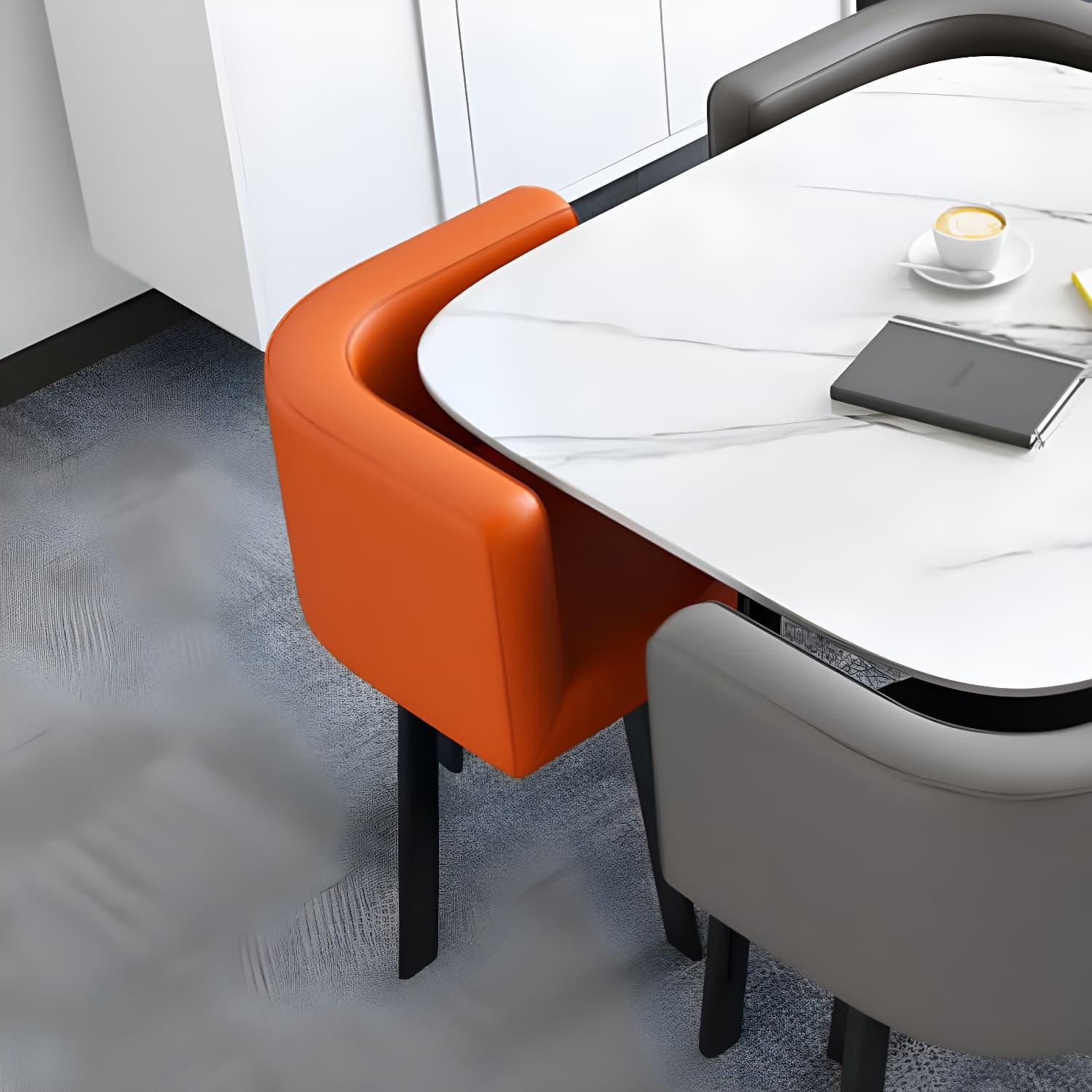 5 Piece Square Shape Contemporary Style Dining Room Chair and Table Set - image 8