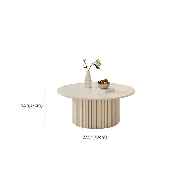 Round Nesting Coffee Tables Scandinavian Stone Top Steel Base - image 15