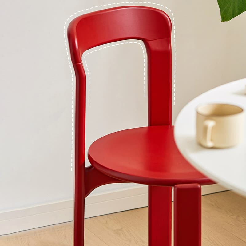 Modern Solid Wood Armless Dining Chair with Open Back for Kitchen & Dining - image 11