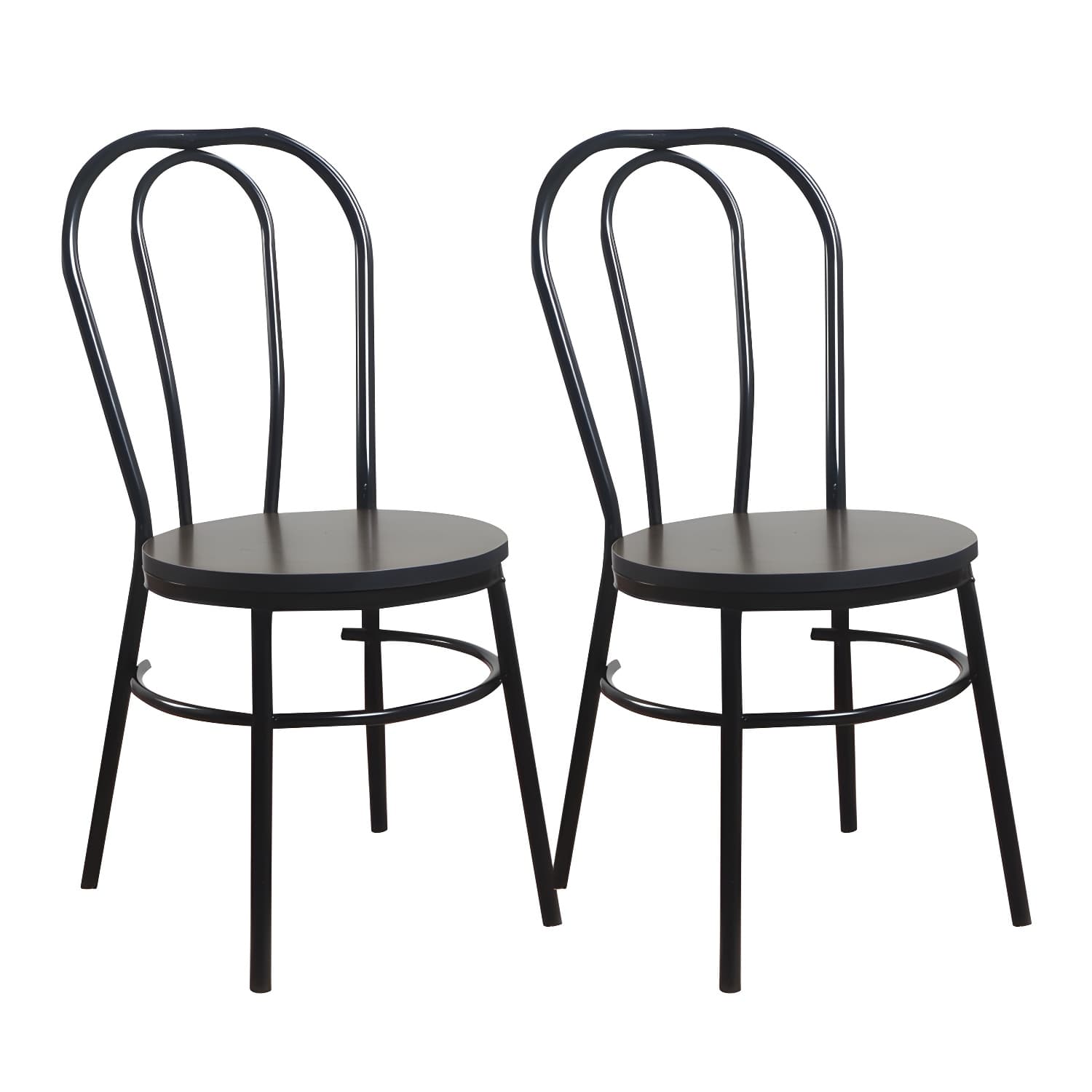 Contemporary Metal Dining Room Chairs Open Back Dining Armless Chair for Home Use - image 5