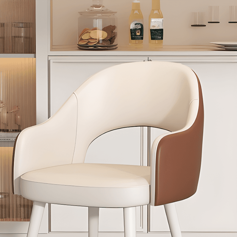 Modern Simple Style Arm Chair with Ventilated Back, Padded Upholstery, Arms, and Metal Legs - image 11