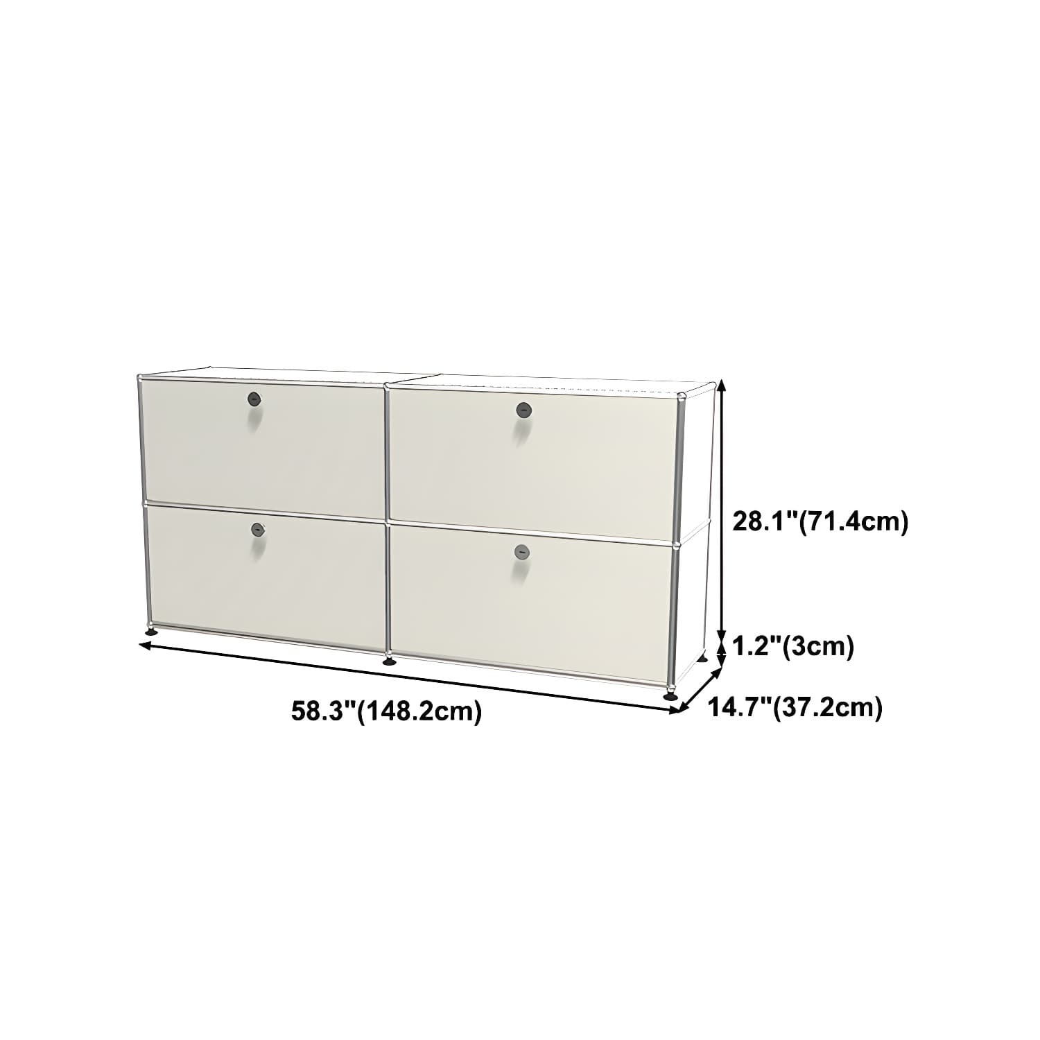 Modern Storage Sideboard Metal Sideboard with Drawer for Home - image 17