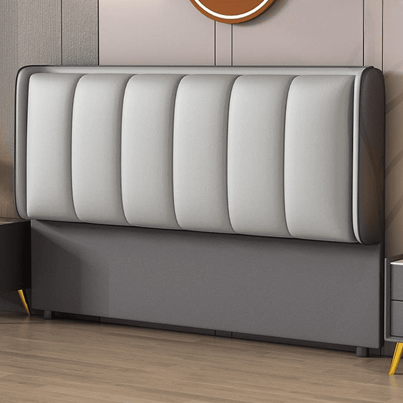 Art Deco Style Panel Headboard in Pine Wood with No Distressing, Rectangle Shape for Twin/King/Queen Bed, Featuring Sponge Upholstery and Standard Height - image 3