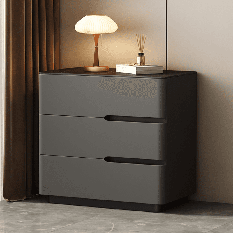 Organic Modern Nightstand With Drawer Organization Featuring Stone Countertop - image 5
