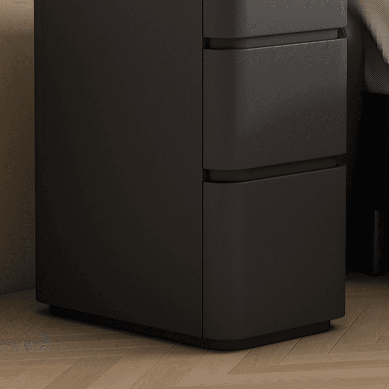 Stylish 3 Tiers Nightstand With Drawer Storage in Artificial Leather - image 12