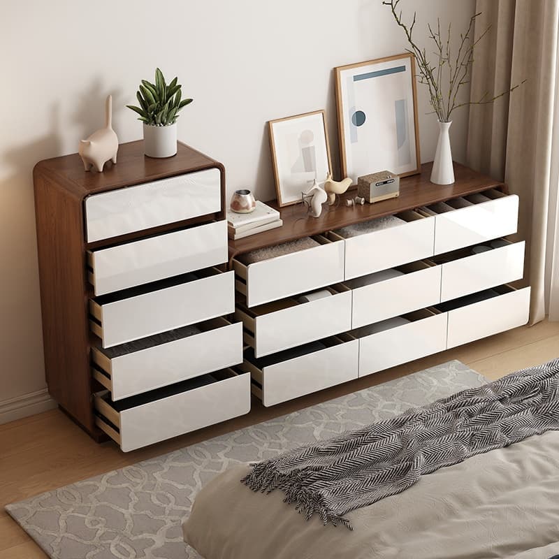 Retro Solid+Manufactured Wood Semainier for Sleeping Quarters, Horizontal/Vertical - image 5
